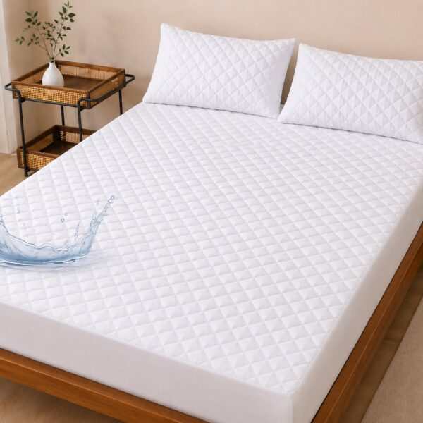 Vízálló matracvédő 140×200+25 cm – Steppelt, gumis matracvédő lepedő